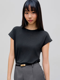 Cider - Round Neck Solid Short Sleeve Bodysuit