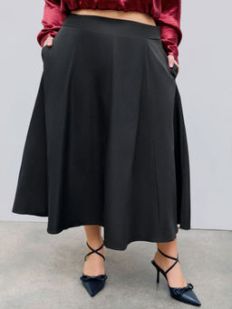 Cider - Mid Rise Ruffle Long Skirt Curve & Plus