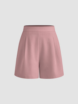 Cider - Woven Mid Rise Solid Pocket Shorts