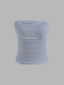 Cider - Strapless Striped Crop Tube Top