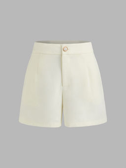 Cider - Woven Mid Rise Solid Pocket Shorts