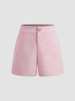 Cider - Woven Mid Rise Solid Pocket Shorts