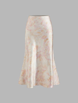 Cider - Mid Rise Floral Maxi Skirt