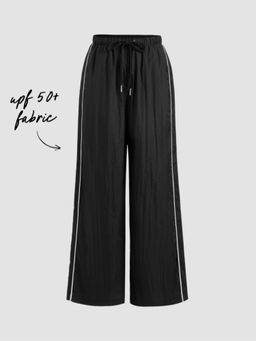 Cider - Contrasting Binding Drawstring Wide Leg Trousers