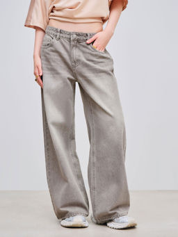 Cider - Denim Mid Rise Solid Pocket Straight Leg Jeans