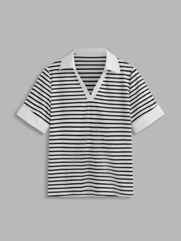 Cider - Polo Striped Short Sleeve Tee