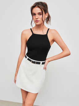 Cider - Knit Square Neck Solid Cami Top