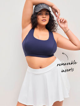 Cider - Solid Backless Criss Cross Active Bra