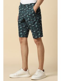 Allen Solly - Men Green Printed Slim Fit Shorts