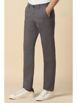 Allen Solly - Men Grey Slim Fit Solid Casual Trousers