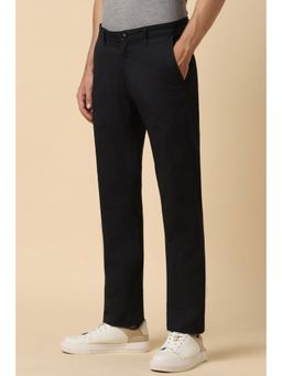 Allen Solly - Men Black Slim Fit Printed Casual Trousers