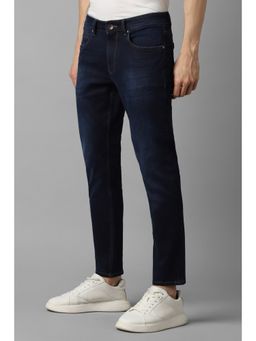 Louis Philippe - Men Navy Blue Light Smart Fit Jeans