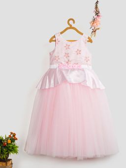 Toy Balloon Kids - Kids Baby Pink Gown Girls Party Wear Dress