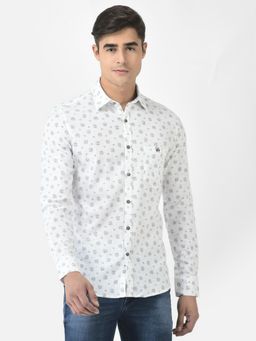 CRIMSOUNE CLUB - Men White Shirt In Motif Print