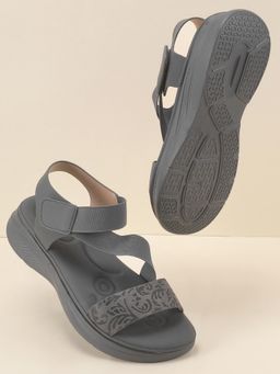 Mochi - Grey Synthetic Sandals