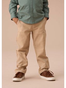 ANGEL & ROCKET - Boys Regular Fit Luca Textured Beige Smart Trouser