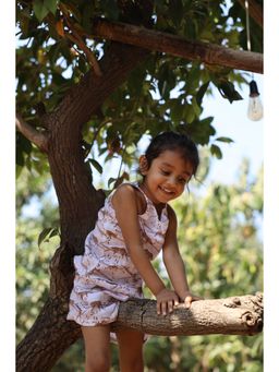 Funny Bones - Linen Mystic Felines Print Top with Shorts (Set of 2)