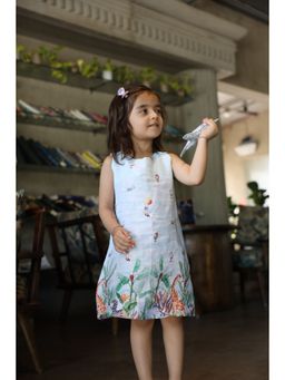 Funny Bones - Linen Natures Flight Print Dress