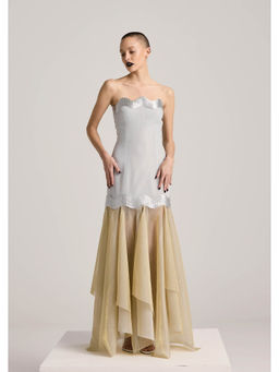 AKHL - Silver Lurex Tulle Dress