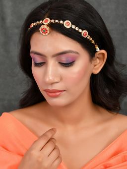 Silvermerc Designs - Wedding Kundan Borla Head Chain