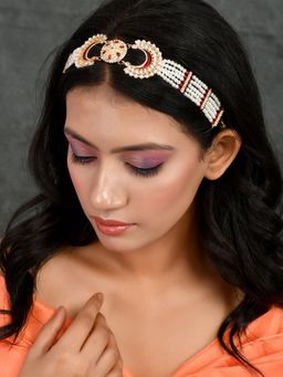 Silvermerc Designs - Ethnic Pearl Stone Matha Patti