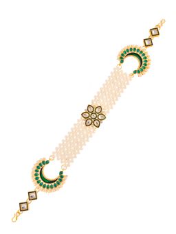 Silvermerc Designs - Rajasthani Kundan Pearl Bridal Matha Patti