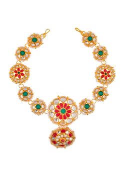 Silvermerc Designs - Kundan Rajputi Borla Matha Patti Hairband