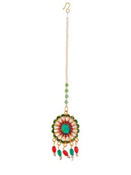 Silvermerc Designs - Meenakari Kundan Matha Tikka