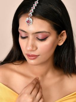 Silvermerc Designs - American Diamond Ethnic Maang Tikka