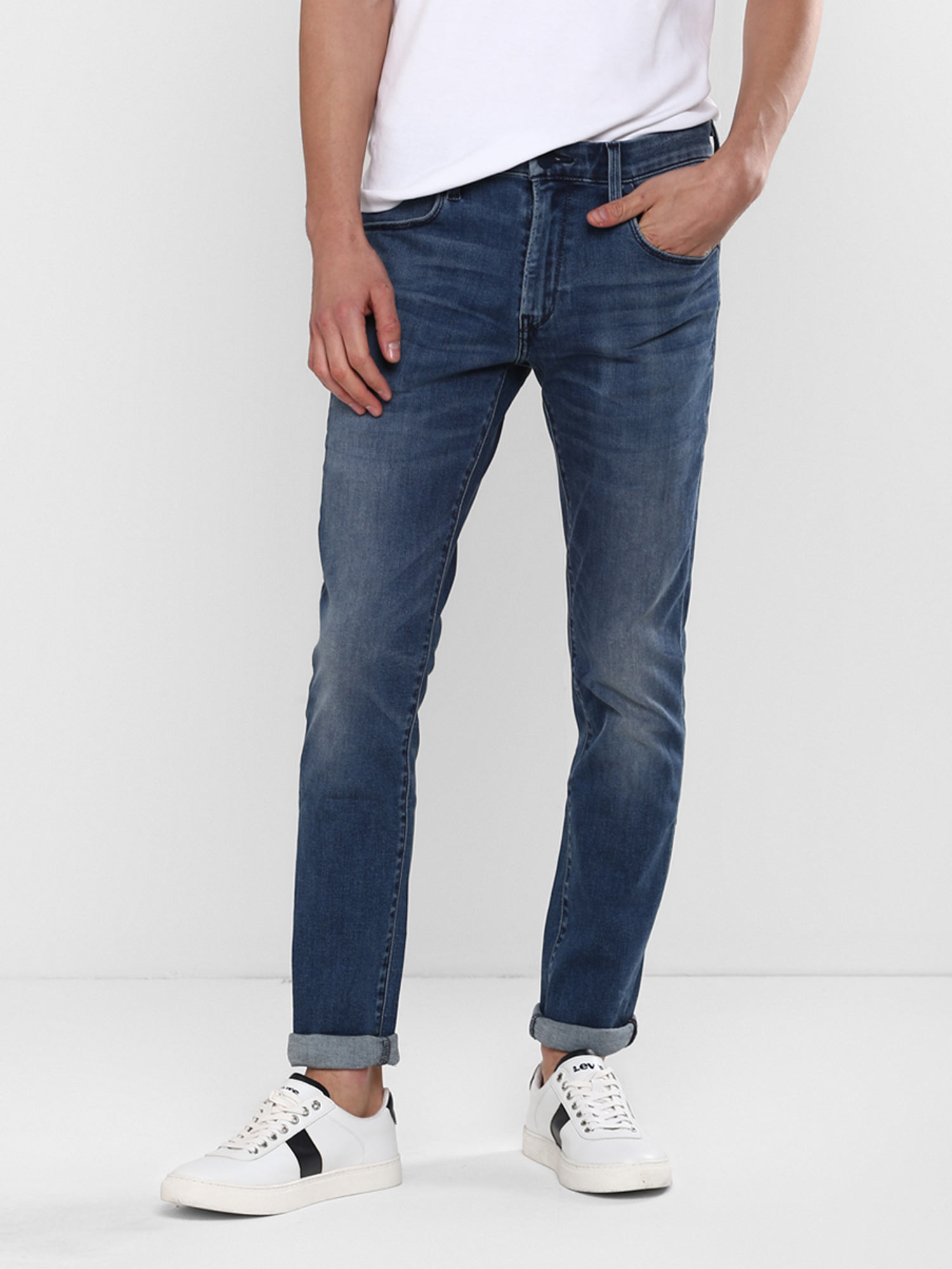 65504 Men Blue Skinny Fit Jeans 