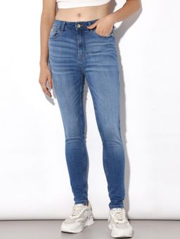 ONLY - Women Skinny Fit Mid-Rise Blue Jeans