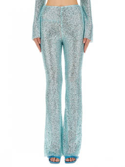 self-portrait - Blue High-Rise Pant