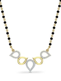 DISHIS - 14k BIS Hallmark Yellow Gold and Diamond Tanmaniya Pendant