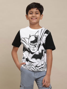 Kidsville - Batman Graphic White T-Shirt for Boys