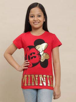 Kidsville - Minnie Graphic Red T-Shirt for Girls