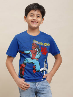Kidsville - Spiderman Graphic Blue T-Shirt for Boys