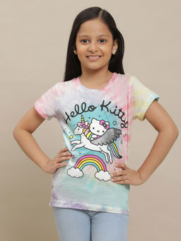 Kidsville - Hello Kitty Graphic Multi Color T-Shirt for Girls