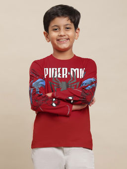 Kidsville - Spiderman Graphic Red T-Shirt for Boys