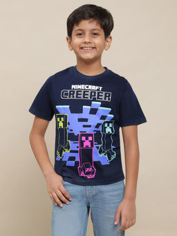 Kidsville - Minecraft Graphic Navy T-Shirt for Boys