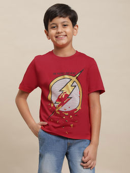 Kidsville - The Flash Graphic Red T-Shirt for Boys