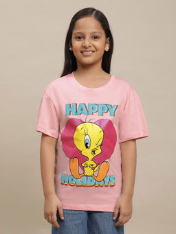 Kidsville - Looney Tunes Graphic Pink T-Shirt for Girls