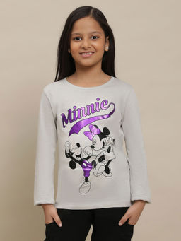 Kidsville - Mickey & Friends Graphic Grey T-Shirt for Girls