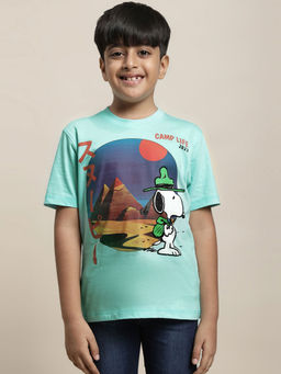 Kidsville - Peanuts Graphic Blue T-Shirt for Boys