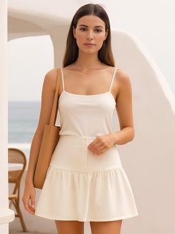 Don’t be basic - Off White Solid Skirts