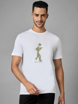 Louis Stitch - Men Cotton White Regular Fit Half Sleeve Round Neck T-Shirt