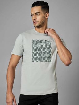 Louis Stitch - Men Cotton Grey Regular Fit Half Sleeve Round Neck T-Shirt
