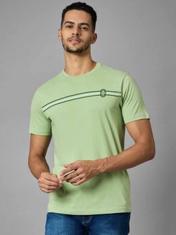 Louis Stitch - Men Cotton Pastel Green Regular Fit Half Sleeve Round Neck T-Shirt