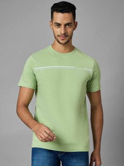 Louis Stitch - Men Cotton Pastel Green Regular Fit Half Sleeve Round Neck T-Shirt