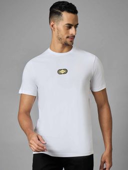 Louis Stitch - Men Cotton White Regular Fit Half Sleeve Round Neck T-Shirt