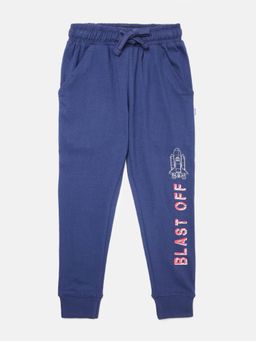 mackly - Boys Navy Printed Joggers